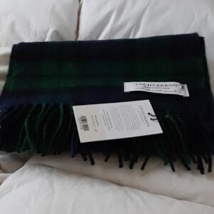 Luxurious Green and Black Plaid Scarf